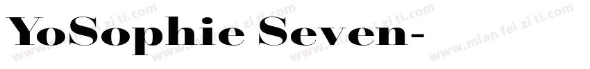 YoSophie Seven字体转换